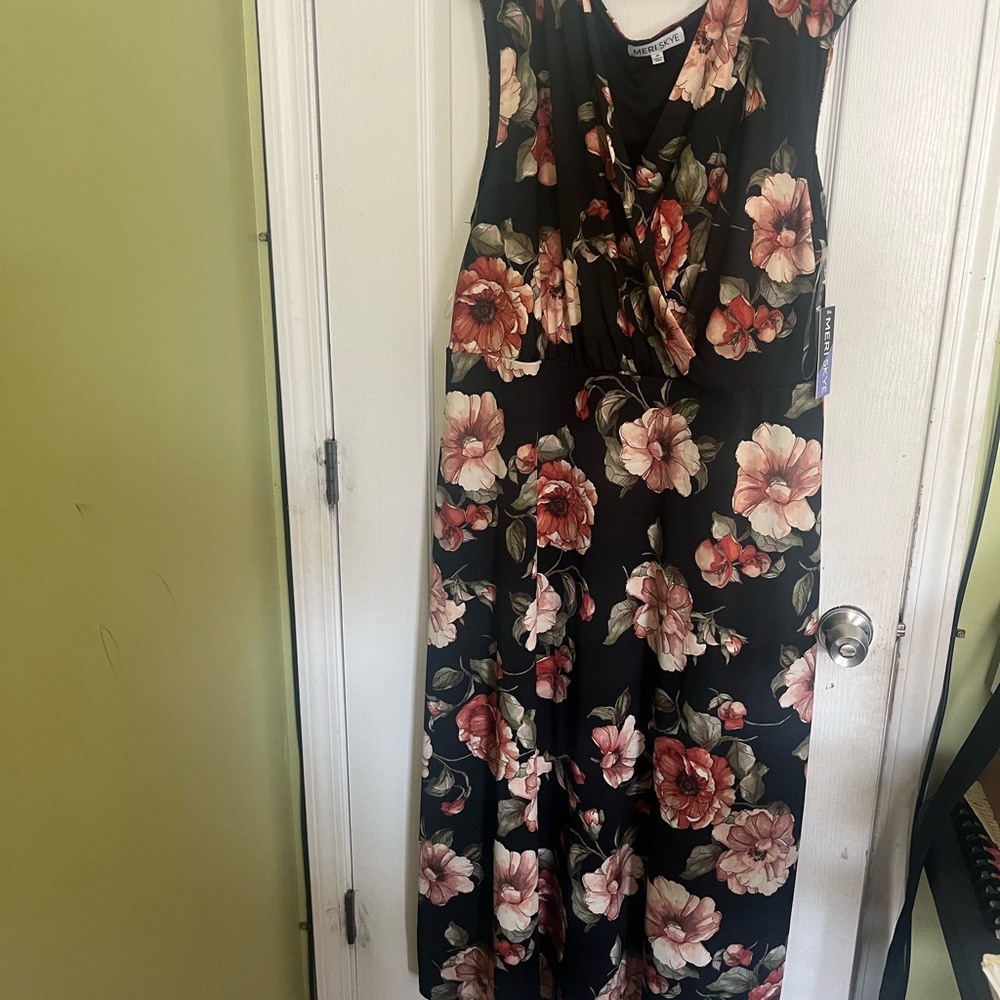 Floral Black Maxi Dress